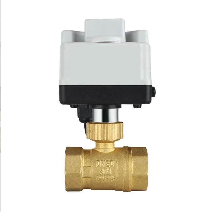 DC12V/24V AC220V Electric Hand Self-Integrated Medium Temperature Control Brass Three-Wire Two-Control Valve 1" Inch OEM by PDG ibma