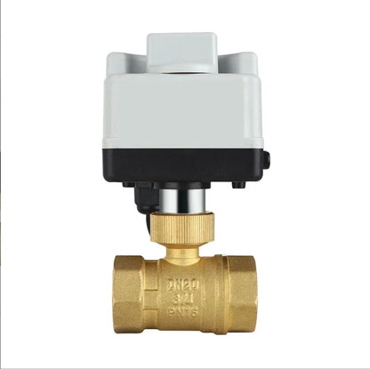 DC12V/24V AC220V Electric Hand Self-Integrated Medium Temperature Control Brass Three-Wire Two-Control Valve 1" Inch OEM by PDG ibma