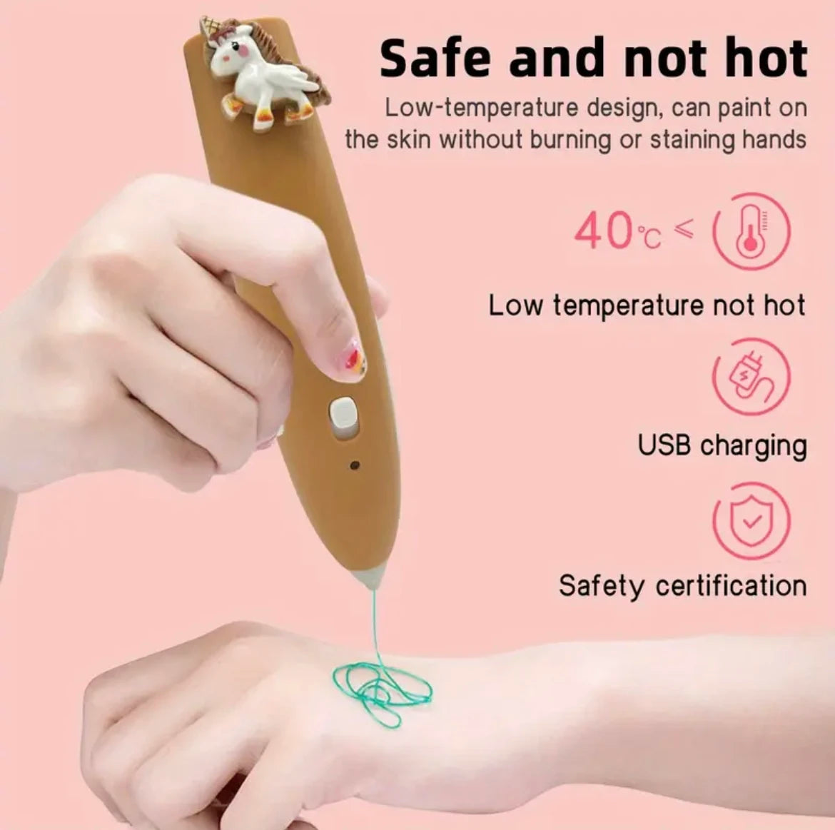 Christmas Gift Safe Low Temperature 3d Pen 3d Painting with LCD Display