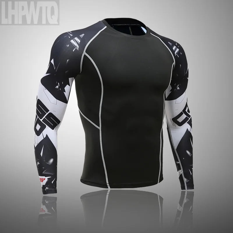 Men's Thermal Underwear Set MMA Tactics Leggings Solid Color Costume Compress Fitness Long Johns Men Winter Brands  Men