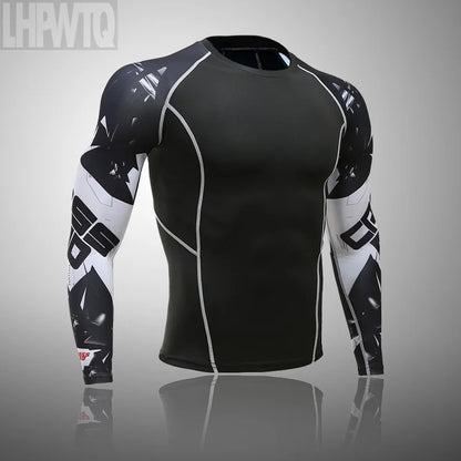 Men's Thermal Underwear Set MMA Tactics Leggings Solid Color Costume Compress Fitness Long Johns Men Winter Brands  Men