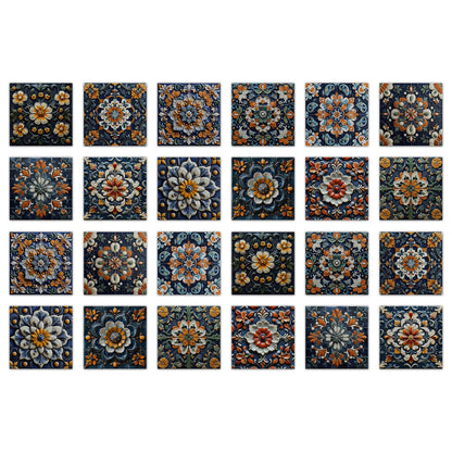 24 Pcs 7.87 X 7.87 Inch Waterproof PVC Backsplash Tile Self Adhesive Tile Stickers Peel and Stick Wall Tiles for Kitchen