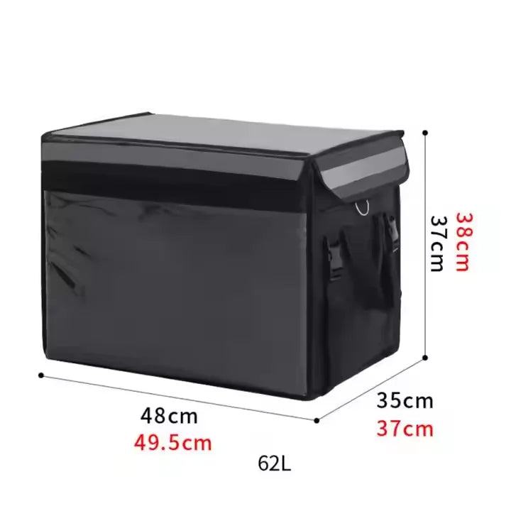 Wholesale Large Capacity Thermal Fast Food Insulated Backpack Hot Pizza Lunch Takeaway Cooler Food Delivery Bag for Bike