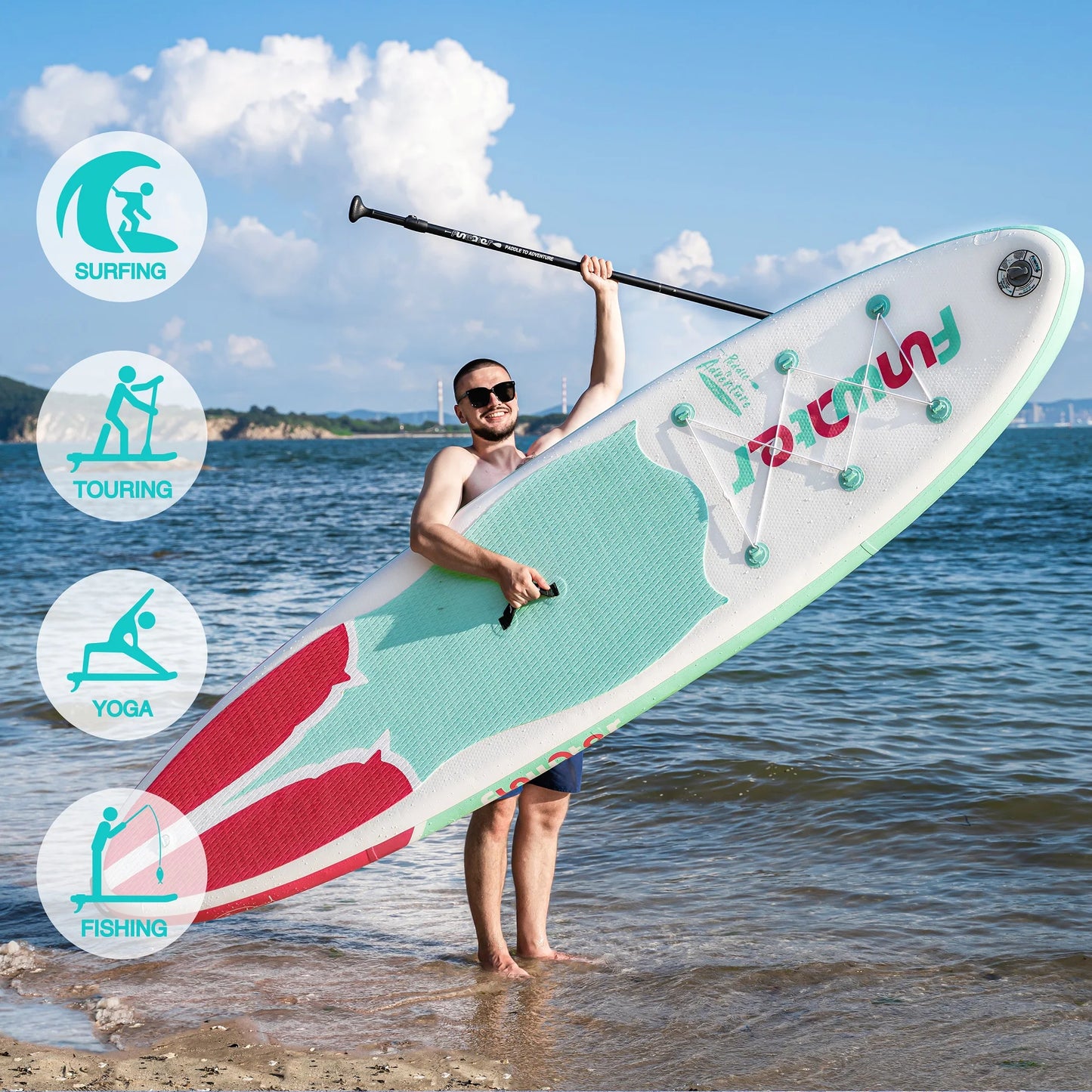 FUNWATER Dropshipping OEM Paddle Board Gonflable Inflatable Stand up sup Padle Board Pedalboard Fishing supboard Suppaddle Bords