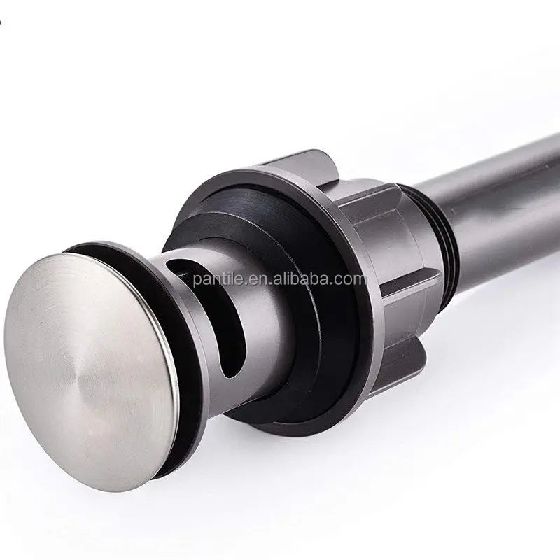 Luxury Plastic Pop up Basin Drain with Chrome Plate Finish Threaded Connection for Modern Bathroom Decor Hotel Use Easy to Clean