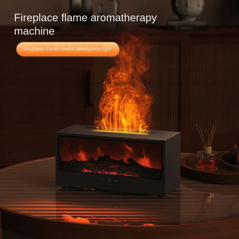 New Retro 3D Simulation Electric Desktop Humidifier Aromatherapy Remote Control Home Plastic Power Source Fireplace Household