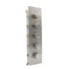 Modern 4 Way Thermostatic Shower Mixing Valve Concealed 5-Handle Brass Diverter Controlled Flow Polished Bronze Brushed Nickel