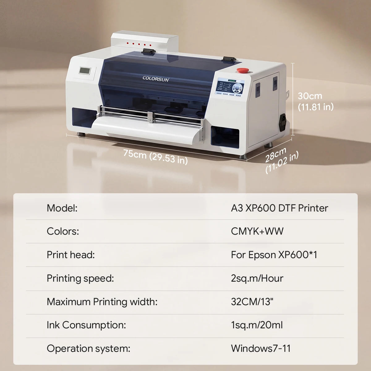 EU Warehouse A3 DTF Printer XP600 Head With Oven Direct to Film Printer Ready to Ship for T Shirt Garment Heat Transfer Machine