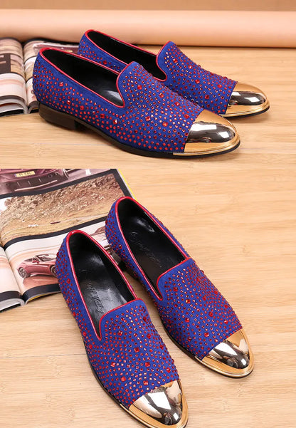 Autumn Metal Soup diamond COW LEATHER Luxurious Commercial affairs Customized Personality Party Socialize Shoes