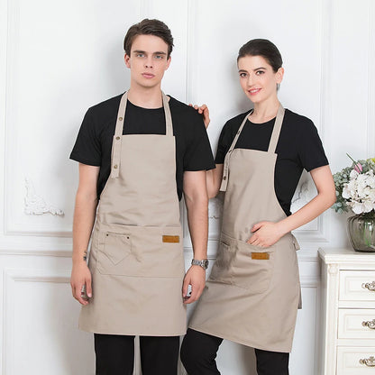 Black Apron Bartender Beauty Salon Supermarket BBQ Sleeveless Waist Catering Kitchen Work Apron Kitchen Accessories