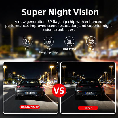 WIFI App Control Car Dash Cam 1080P HD Driving Recorder 24 Hours Parking Monitor Front and Rear Dual Camera With 128G Memory