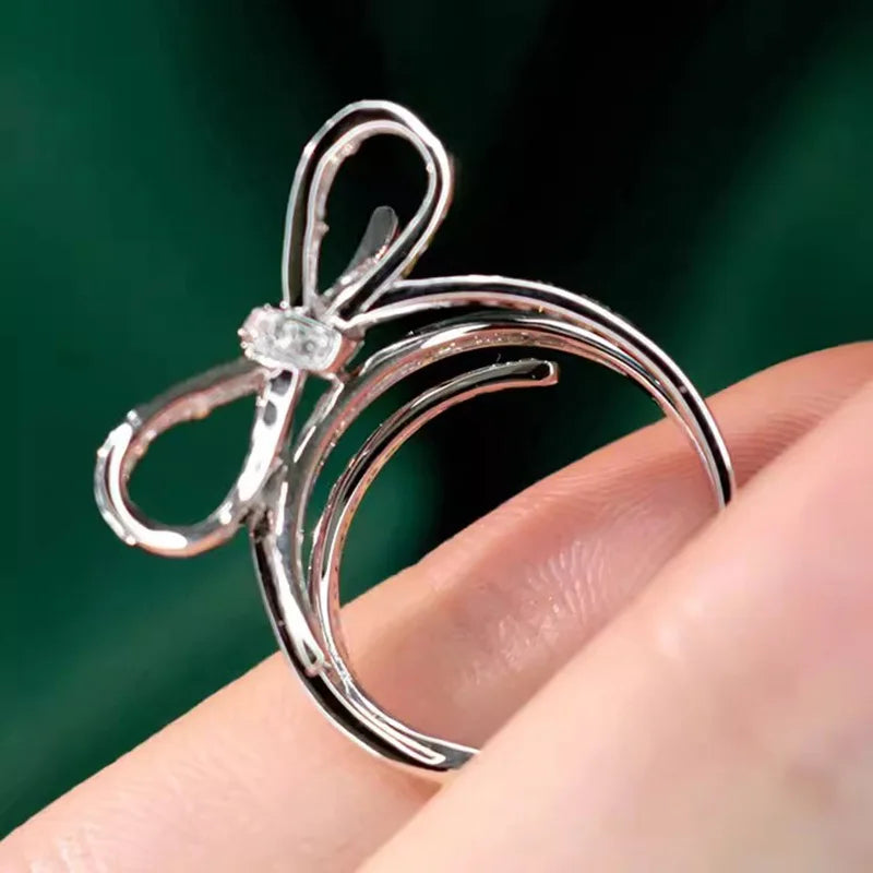 T0907 Diamond Ring White Gold Natural Baguette Cut G Color Women's Engagement Ring