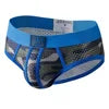 For Camouflage Print Color-Block Briefs Knitted Breathable Quick Dry Anti-Bacterial Low Rise Men's Underwear