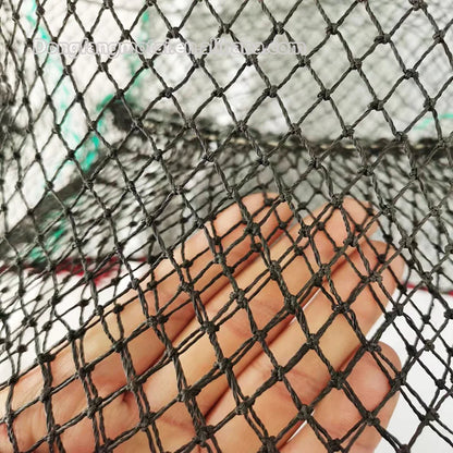 Factory Wholesale Black PE Net Foldable Crab Pot Shrimp Trap with Double Knot Agricultural Tools Fishing Cage Nylon Material