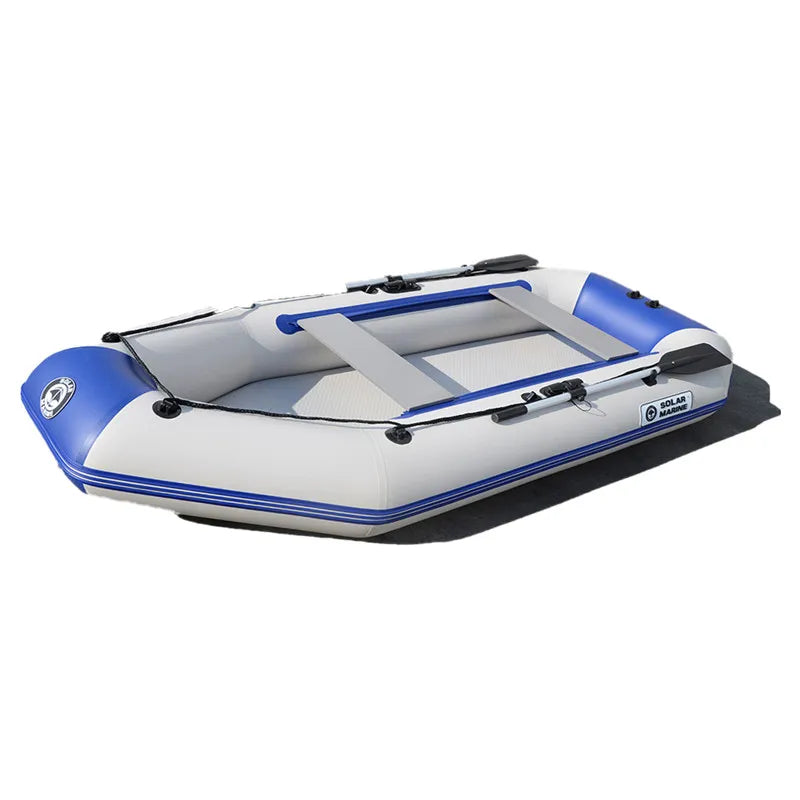 Solar Marine 5 Person 10 ft PVC Inflatable Kayak Fishing Boat 3 Air Chambers Glue Free Durable CE Certified for Surfing Sea Use