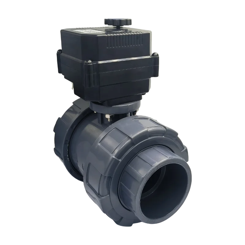 Manufacturer Supply Compact 12V 24V Motorized Actuator Electric Brass PVC Plastic Ball Valve DN50 2 Inch for Water Flow Control