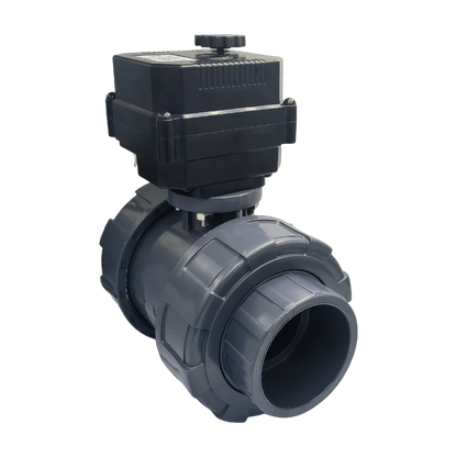Manufacturer Supply Compact 12V 24V Motorized Actuator Electric Brass PVC Plastic Ball Valve DN50 2 Inch for Water Flow Control