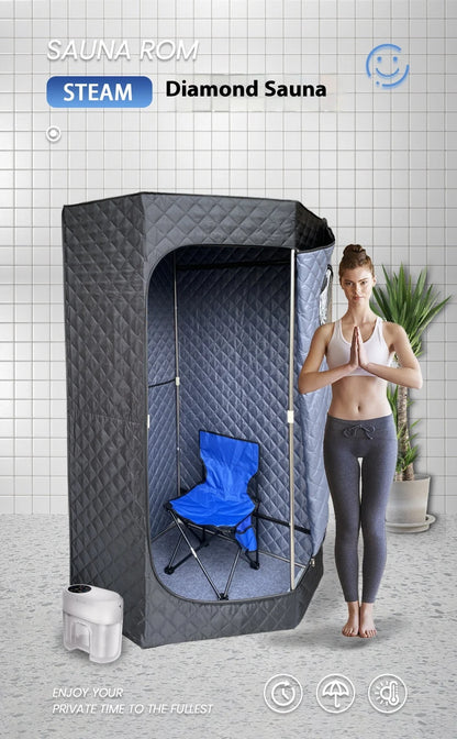 Modern Portable Red Cedar Whole-Body Sauna Box Acrylic Household Steam Room Pentagonal Design Cross-Border Supply Manufacturers