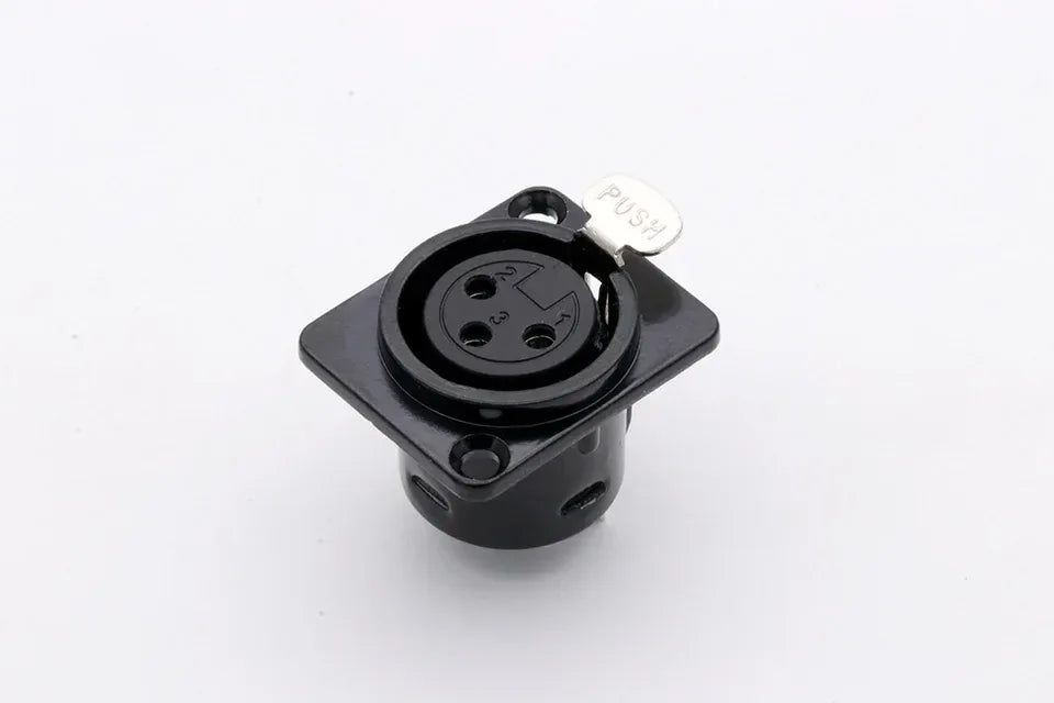 1pc 3pin XLR female socket connector, for Microphone/MIC, Panel Mount, Metal Shell +Copper Contact
