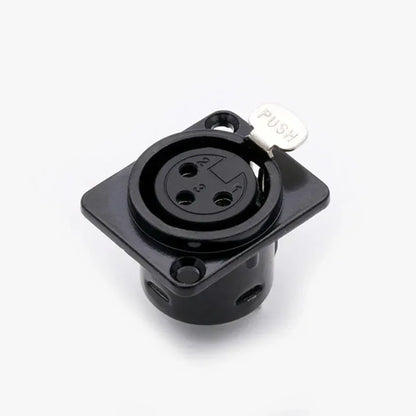 1pc 3pin XLR female socket connector, for Microphone/MIC, Panel Mount, Metal Shell +Copper Contact