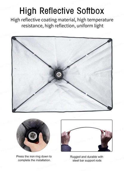 Photography Lighting Kit 2x3M Photo Background Backdrops Soft Umbrella Softbox Light Stand  Portable Bag For Photo Studio Shoot