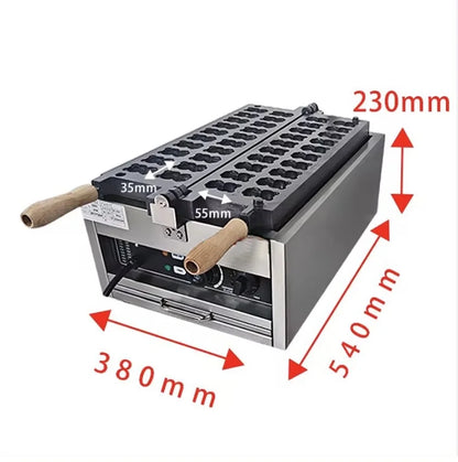 New Bear Shape Waffle Maker 20-Piece 3000W Customizable Mould Food Grade Stainless Steel High Productivity Large Capacity