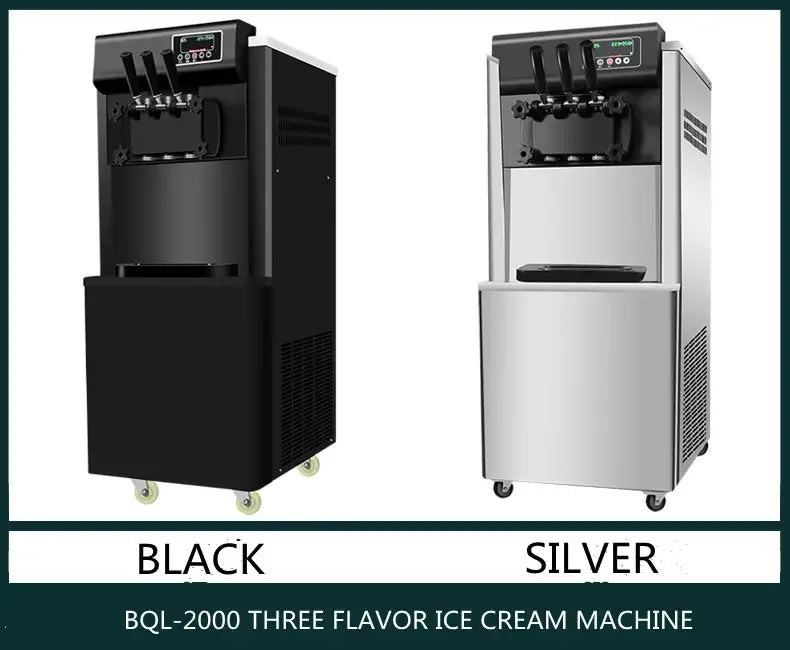 3-Flavor Soft Serve Ice Cream Machine Ideal for Small Businesses | Commercial Ice Cream Machine