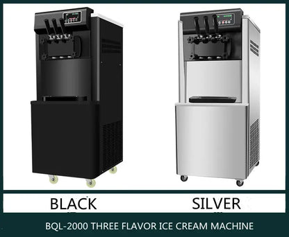 3-Flavor Soft Serve Ice Cream Machine Ideal for Small Businesses | Commercial Ice Cream Machine