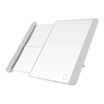 Retractable Makeup Mirror with Magnifying Glass and LED Three-color Lighting, USB Rechargeable Makeup MirrorUS Stock Available