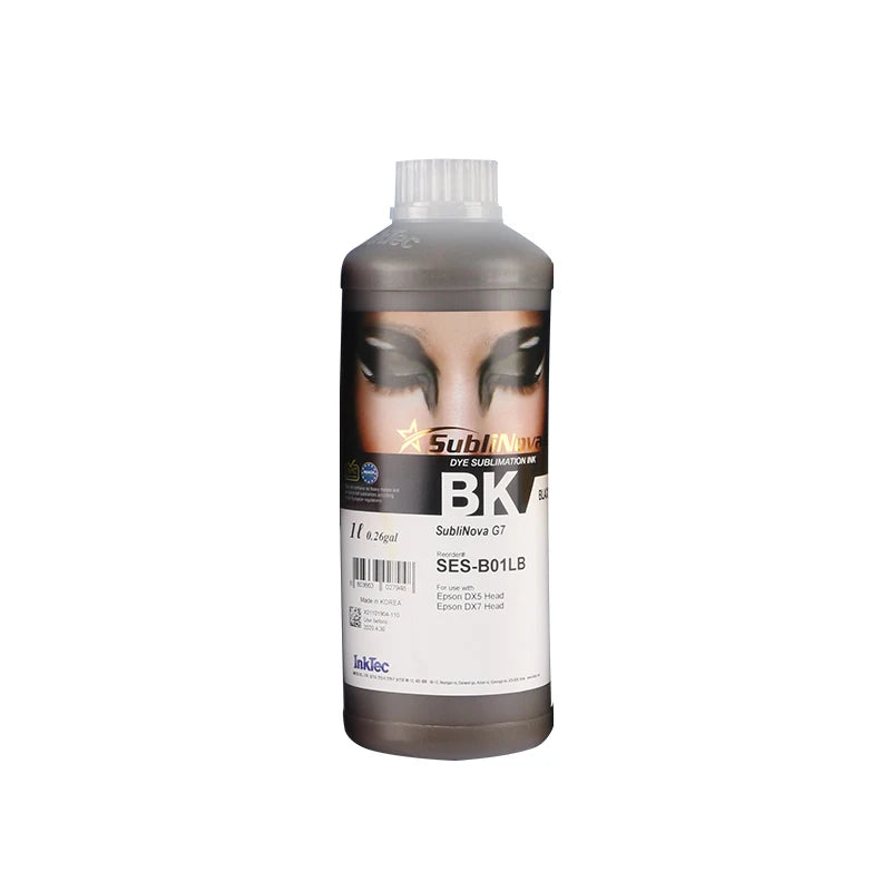 1 Bottle 4 Color 1000ml Hot Sale New Model SES G7 Korea Inktec Sublinova Sublimation Dye Ink