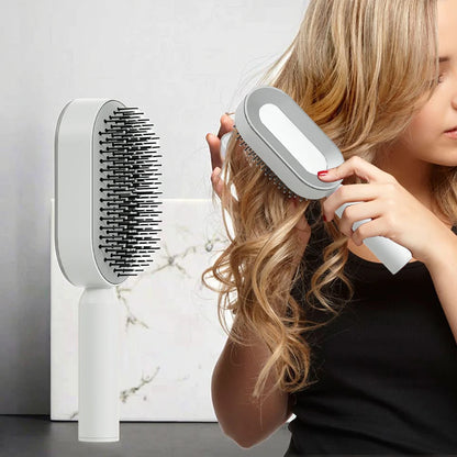 3D Air Cushion Massager Brush Self-Cleaning Ionic Hair Straightener Comb for Women Made of Durable Nylon