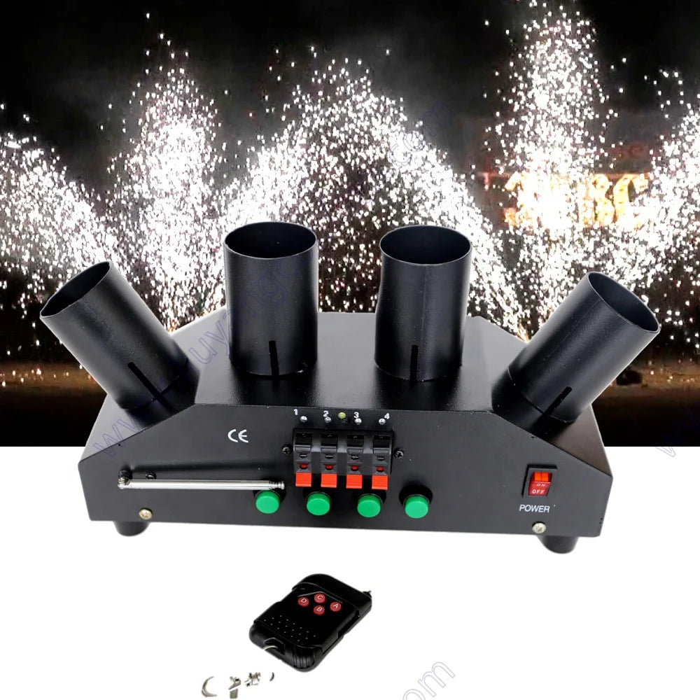Pyro Receiver Cold Firework Firing System Stage Indoor Wedding Fountain Spark 4 Channel Cue Wireless Machine Remote Control