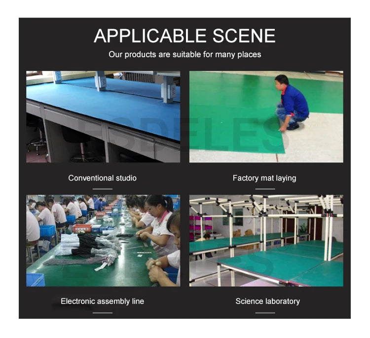 Wholesales Price 1mX10m Gray 2mm Durable Rubber Grounding Floor Table Soldering Antistatic Esd Mat Roll for Workbench