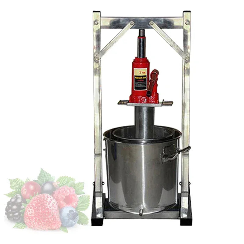36L Capacity Commercial Fruit Juice Cold Press Juicing Machine Stainless Steel With Jack Manual Grape Pulp Juicer Machine
