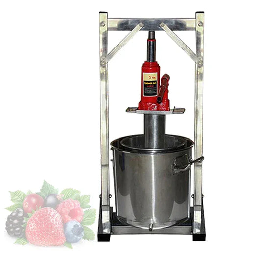 36L Capacity Commercial Fruit Juice Cold Press Juicing Machine Stainless Steel With Jack Manual Grape Pulp Juicer Machine