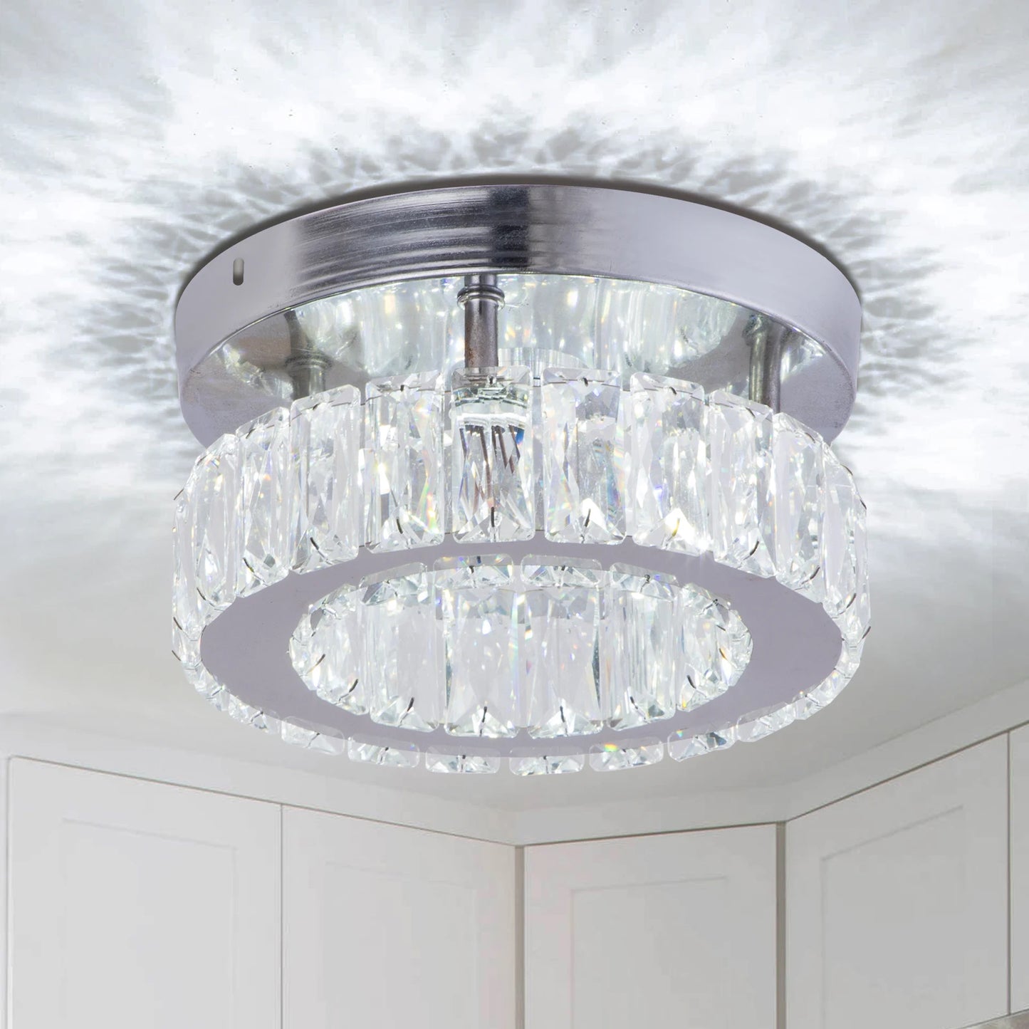Home Decor Luxury and Modern Crystal Chandeliers Kitchen Island Lighting Fixture Modern Minimalist