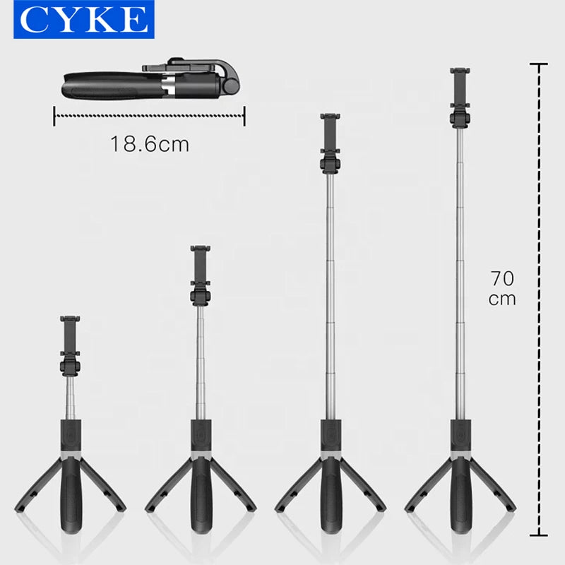 CYKE L01s Selfie Stick Tripod Mini Extendable 3 in 1 Selfie Stick With Wireless Remote and Tripod Stand Holder