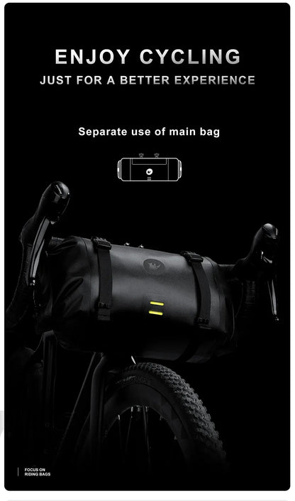 Rhinowalk Bike Handlebar Bag Waterproof Big Capacity 4L-12L  Frame Front Tube Cycling Bag Trunk Pannier Bike Accessories