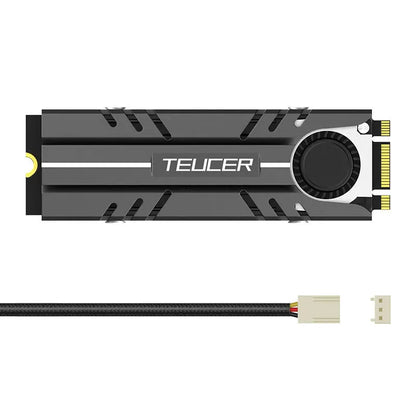 TEUCER M.2 2280 NVME SSD Cooling Vest Radiator Heat Sink with Fan in Stock