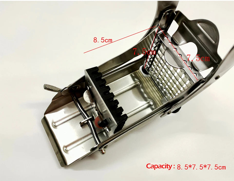 ST45 Stainless Steel Potato Chips Making Machine French Fry Cutter with No-Slip Suction Base Premium Potato Slicer