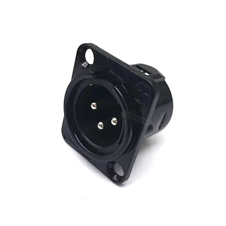 1pcs 3,4,5,6,7 pin Male/Female Black/Silver Metal Square XLR Speaker Panel mount socket Connector