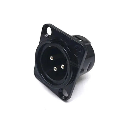 1pcs 3,4,5,6,7 pin Male/Female Black Metal Square XLR Speaker Panel mount socket Connector