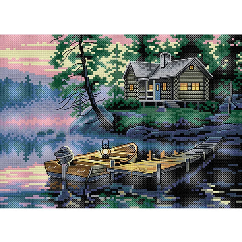 NKF Landscape Painting Embroidery Sets Arts Crafts and Sewing Cross Stitch Kits