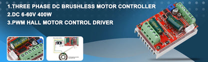 DC 12V~48V 100A High Power H-bridge DC Motor Controller Drive Module High Frequency H-bridge Dual Channel Motor Module Driver