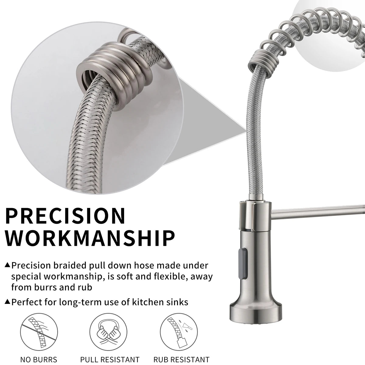 Modern Single-Handle Brush Nickel Faucet Water Saving Kitchen Lavatory Tap Ceramic Valve Single Hole Torneira Banheiro Brass
