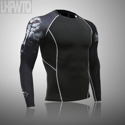 Men's Thermal Underwear Set MMA Tactics Leggings Solid Color Costume Compress Fitness Long Johns Men Winter Brands  Men