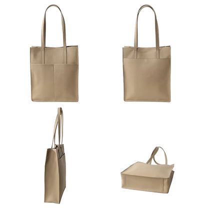 Women Luxury Full Grain Genuine Real Leather Bag Tote Shopping Laptop  Cowhide Handbag for Lady Shoulder Custom Logo