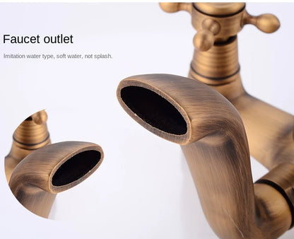 Modern European-Style Brass Bathroom Shower Suite Dual Handle Wall-Mounted Shower Faucet Slide Bar Ceramic Valve Core Rain Spray