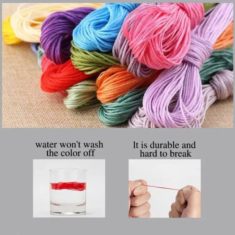 NKF Warm Kitchen Eco-Friendly Cotton Thicken Fabric Cross Stitch Glitter Canvas Embroidery Counted Cross Stitch Kits for