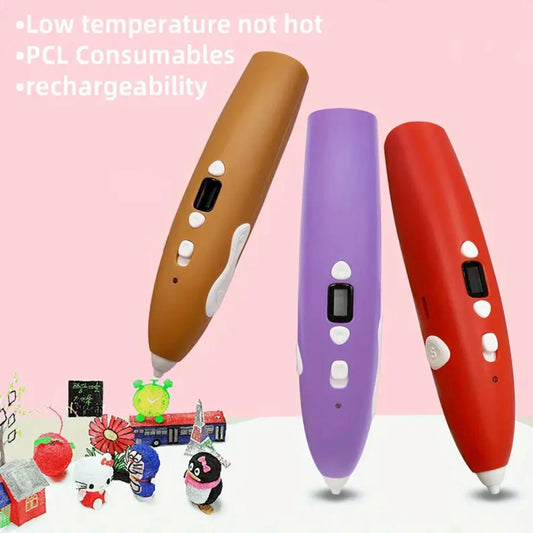 Christmas Gift Safe Low Temperature 3d Pen 3d Painting with LCD Display by PDG ibma